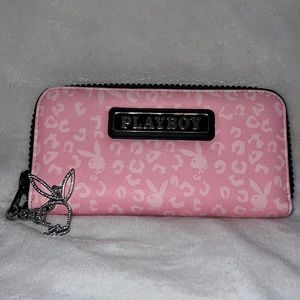 Pink Playboy leopard wallet